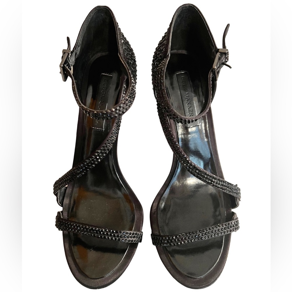 BCBGMaxAzria Black Vero Cuoio Stiletto Heels | 4” Black Sparkle Heels